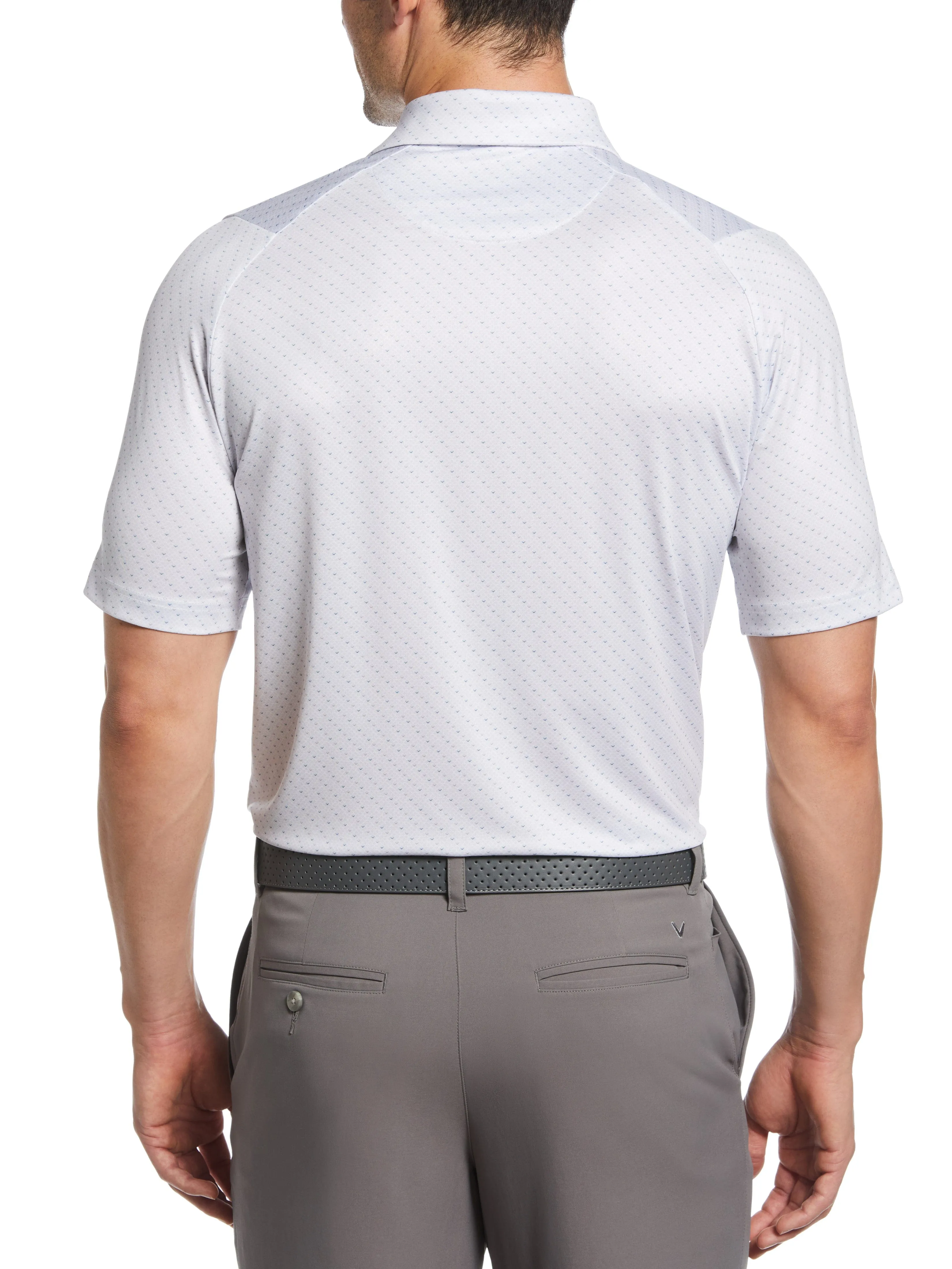 Mens Swing Tech™ Allover Chevron Golf Polo Shirt