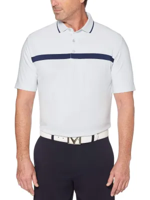 Mens Swing Tech™ Fine Line Color Block Polo