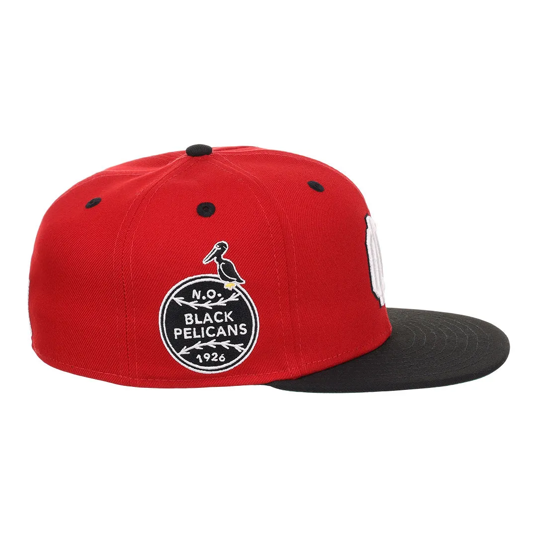 New Orleans Black Pelicans NLB Flip Fitted Ballcap