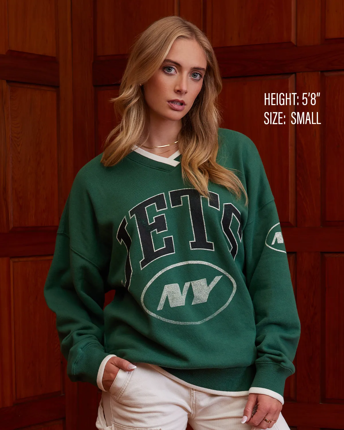 NEW YORK JETS CLUBHOUSE DAZE EIGHTIES '47 PULLOVER WOMENS