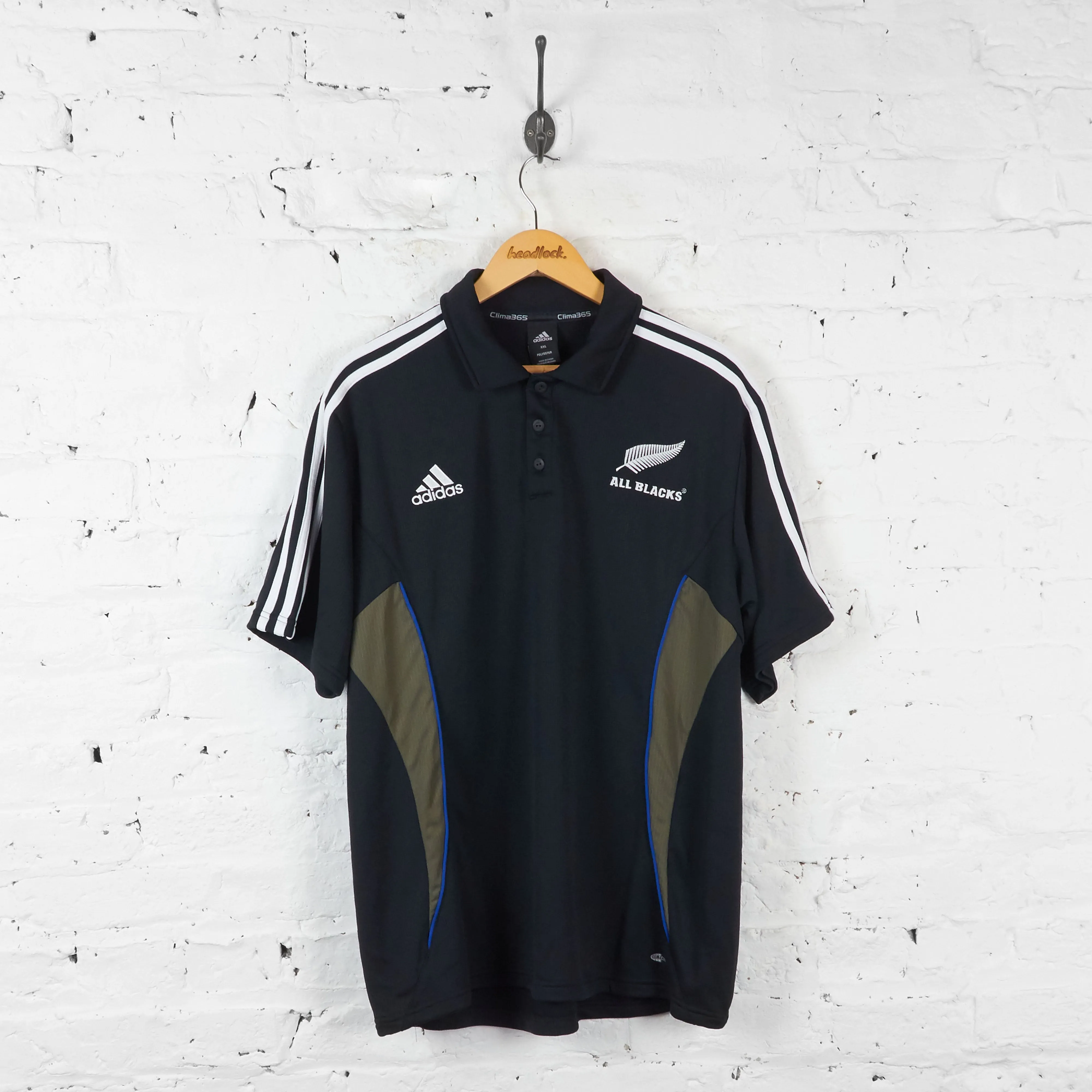New Zealand Rugby Polo Shirt - Black - XXL