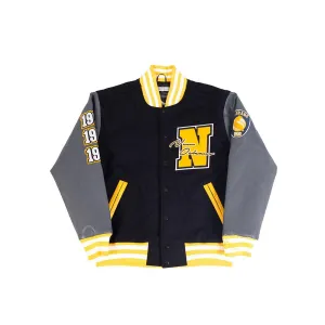 NOLA BLACK PELICANS NL VARSITY JACKET BLACK