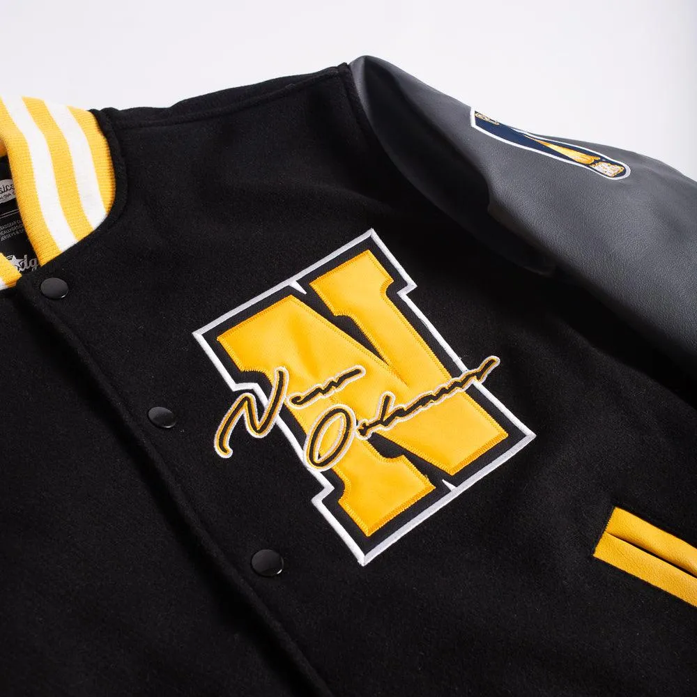 NOLA BLACK PELICANS NL VARSITY JACKET BLACK