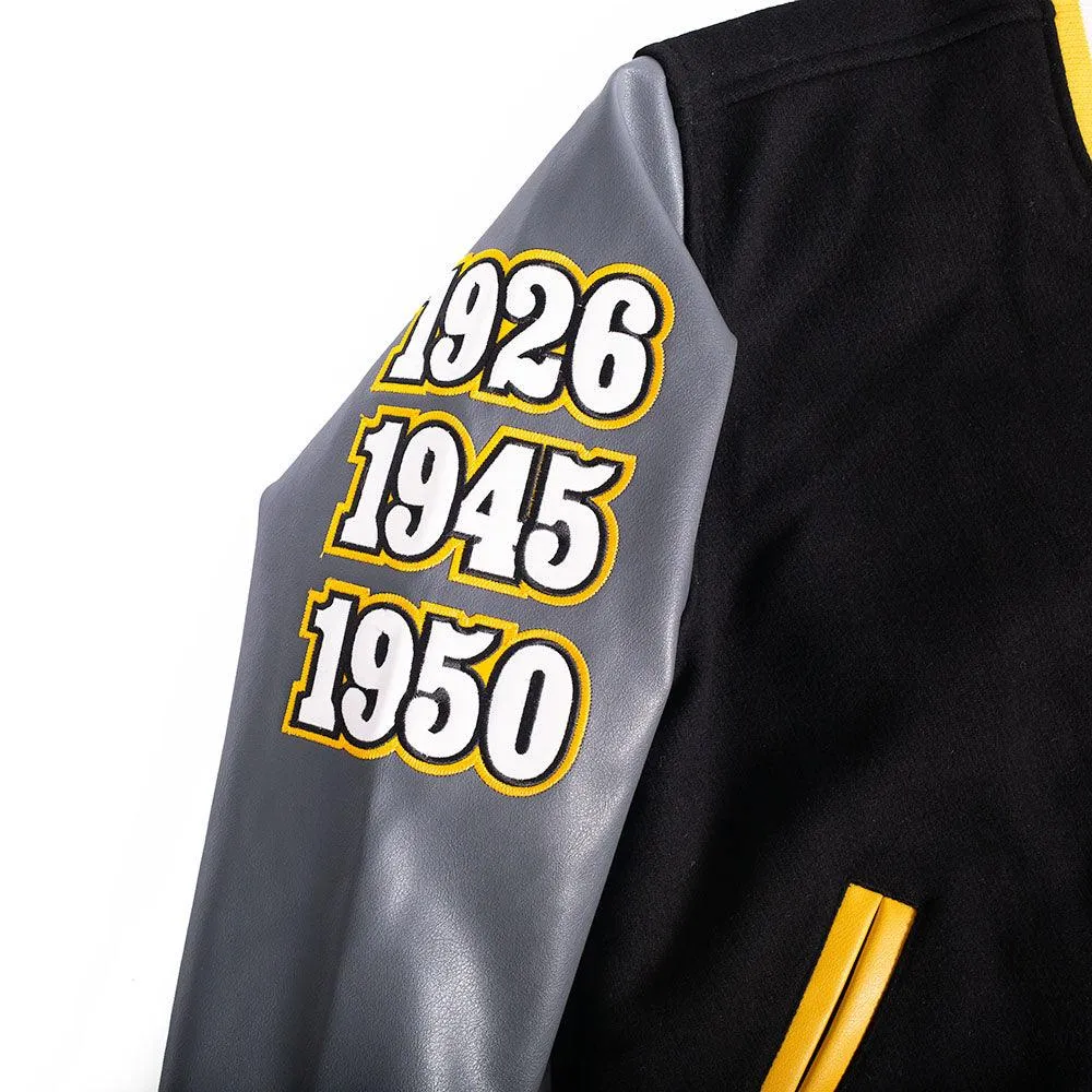 NOLA BLACK PELICANS NL VARSITY JACKET BLACK