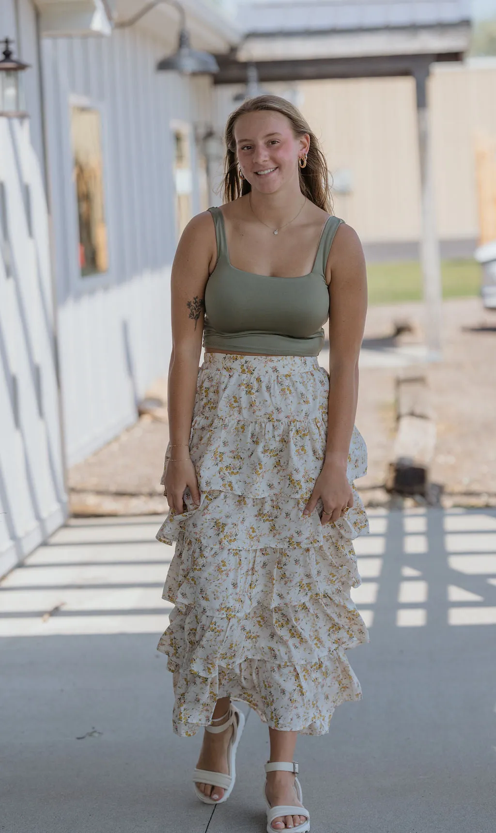 NORA FLORAL 2 PIECE SKIRT AND BLOUSE SET BY IVY & CO