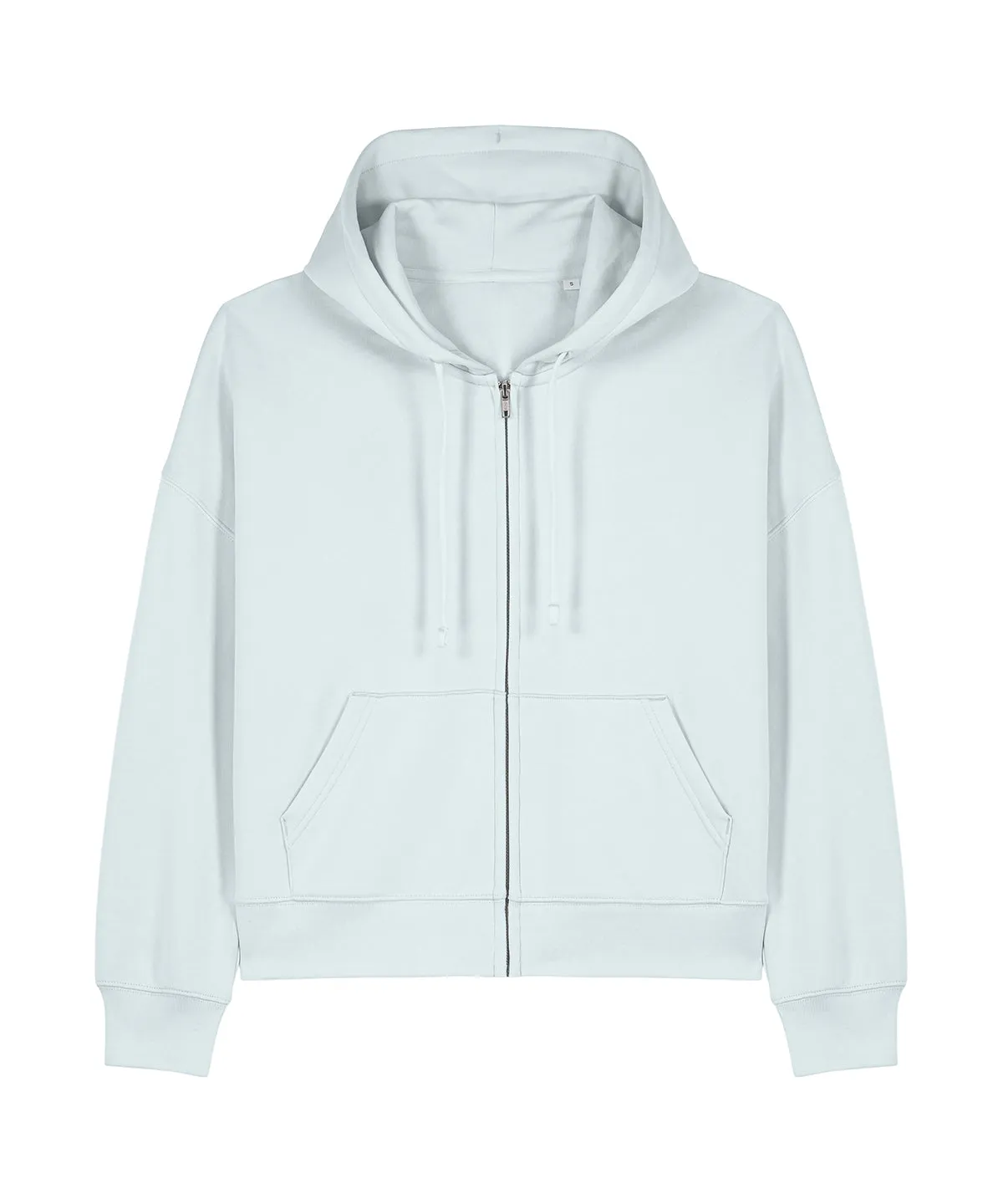 Organic Dropped Shoulder Zipped Hoodie: Womens