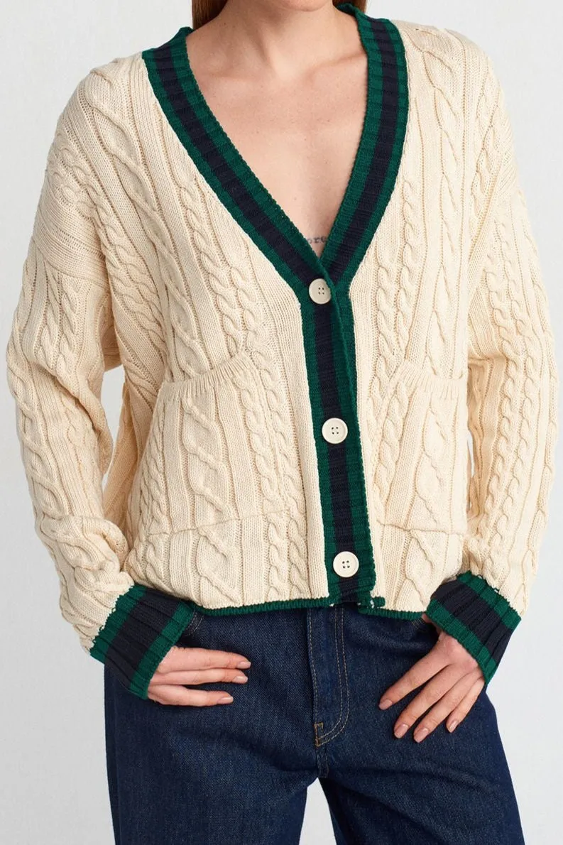 Paige Cable Knit Cardigan