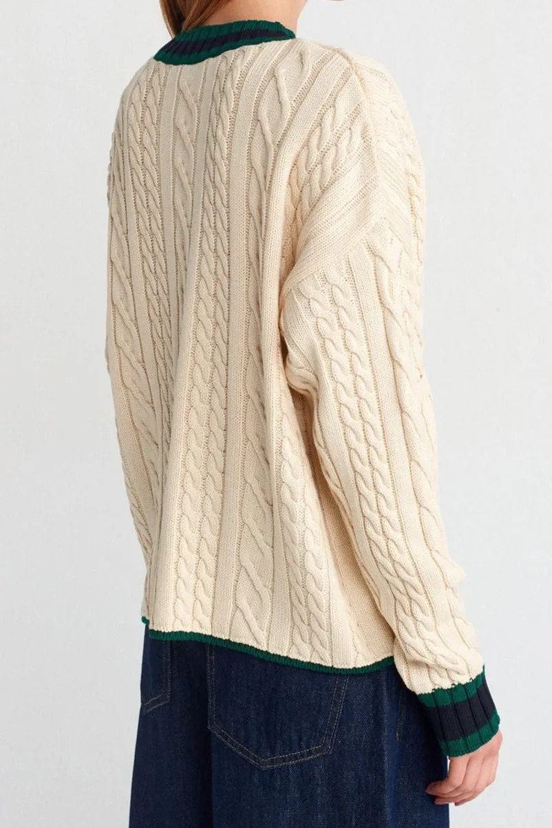 Paige Cable Knit Cardigan