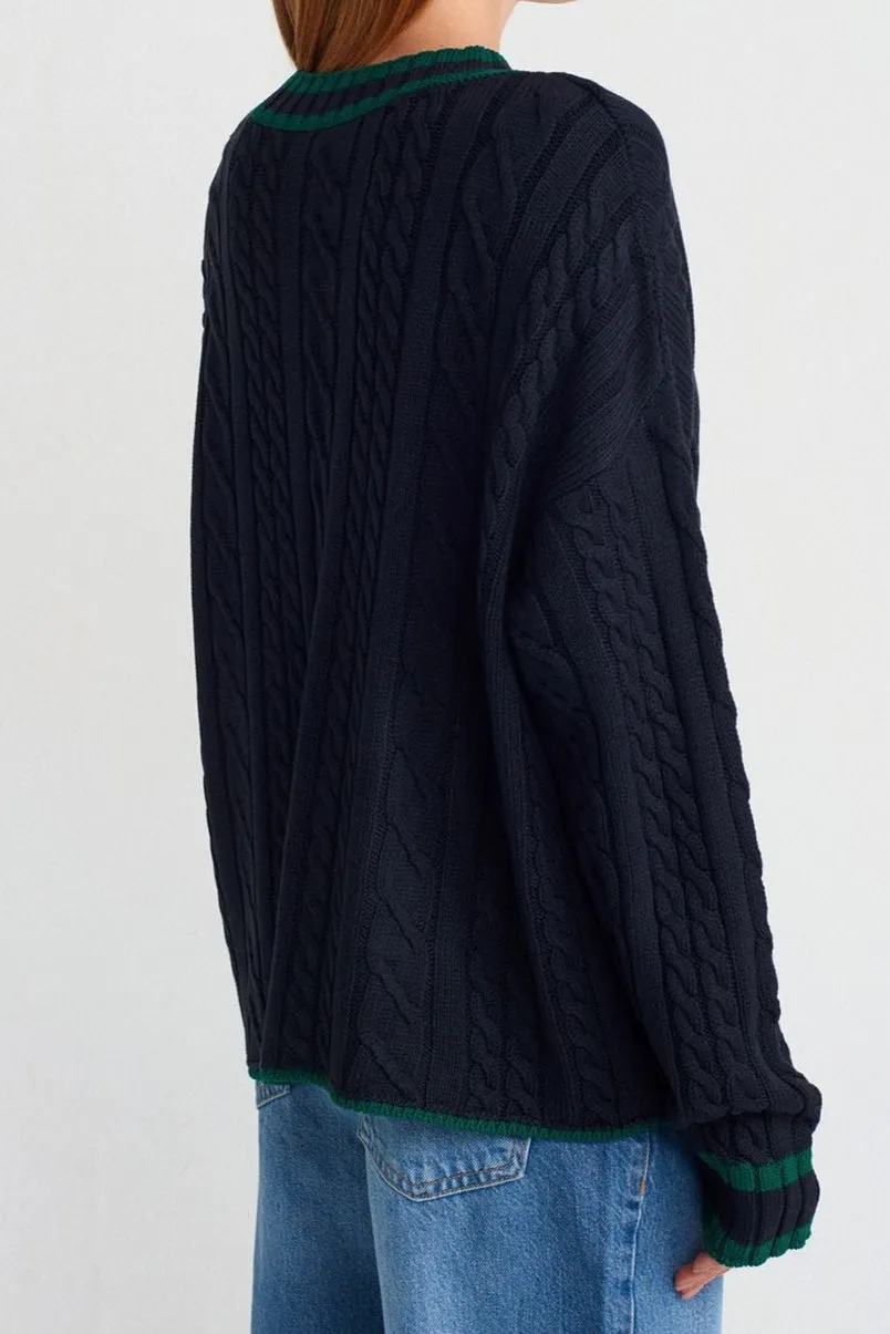 Paige Cable Knit Cardigan