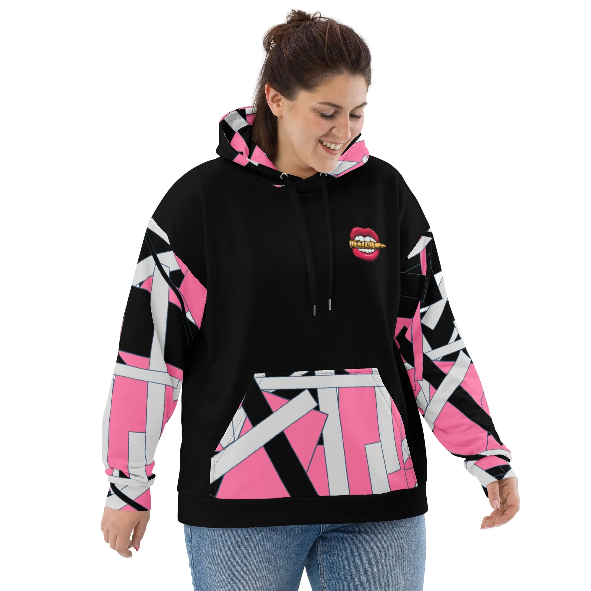 Pink Geometric Unisex Hoodie