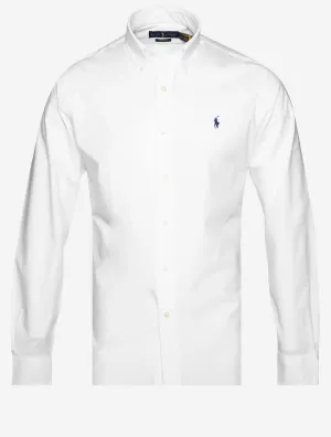 Plain Buttondown Shirt White