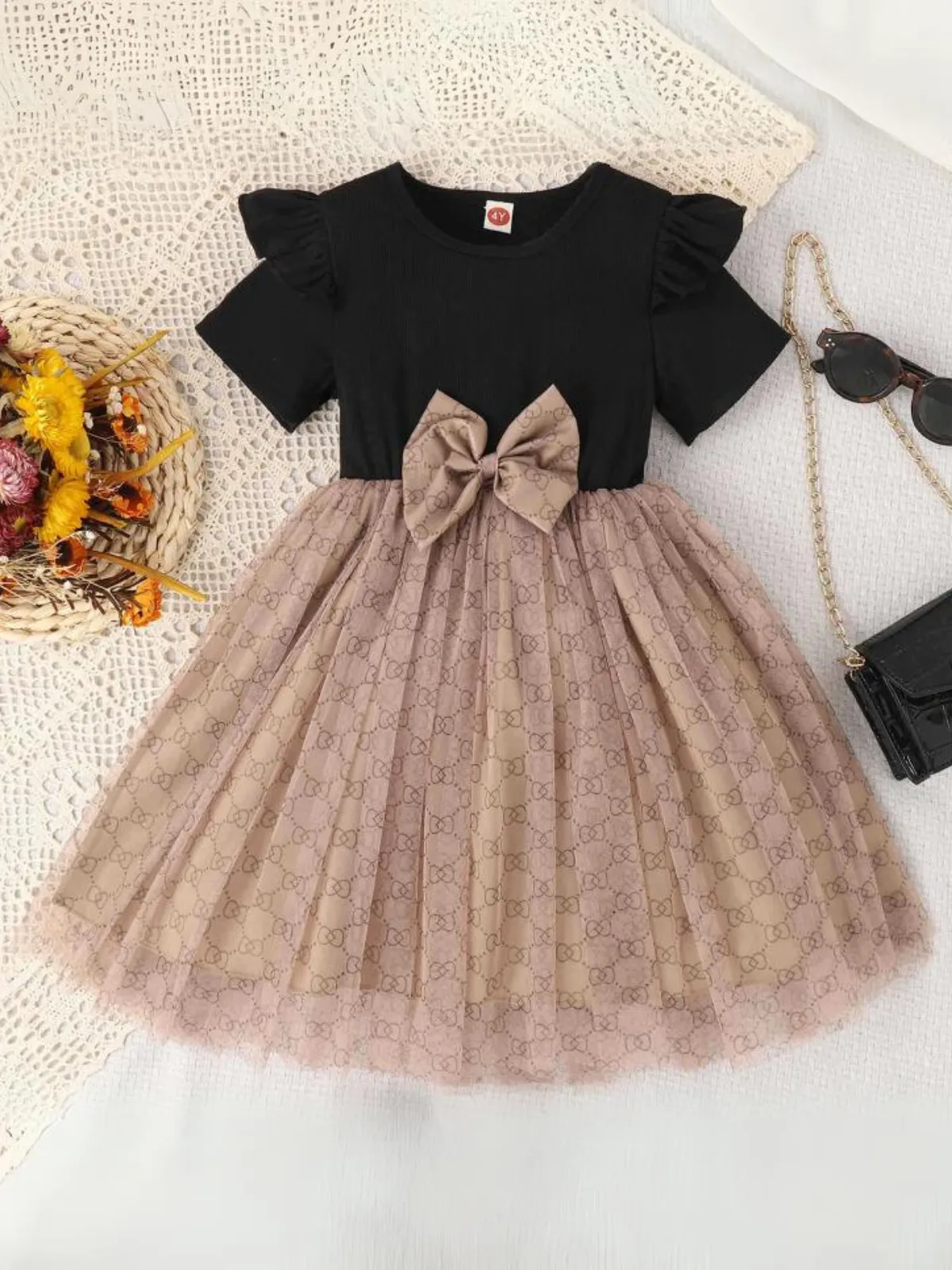 Playful Bow Tutu Dress