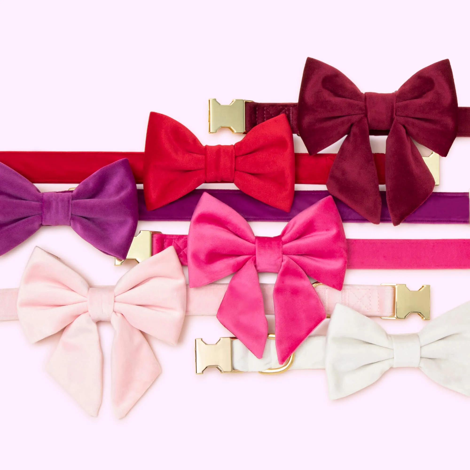 Plum Velvet Dog Bow Tie