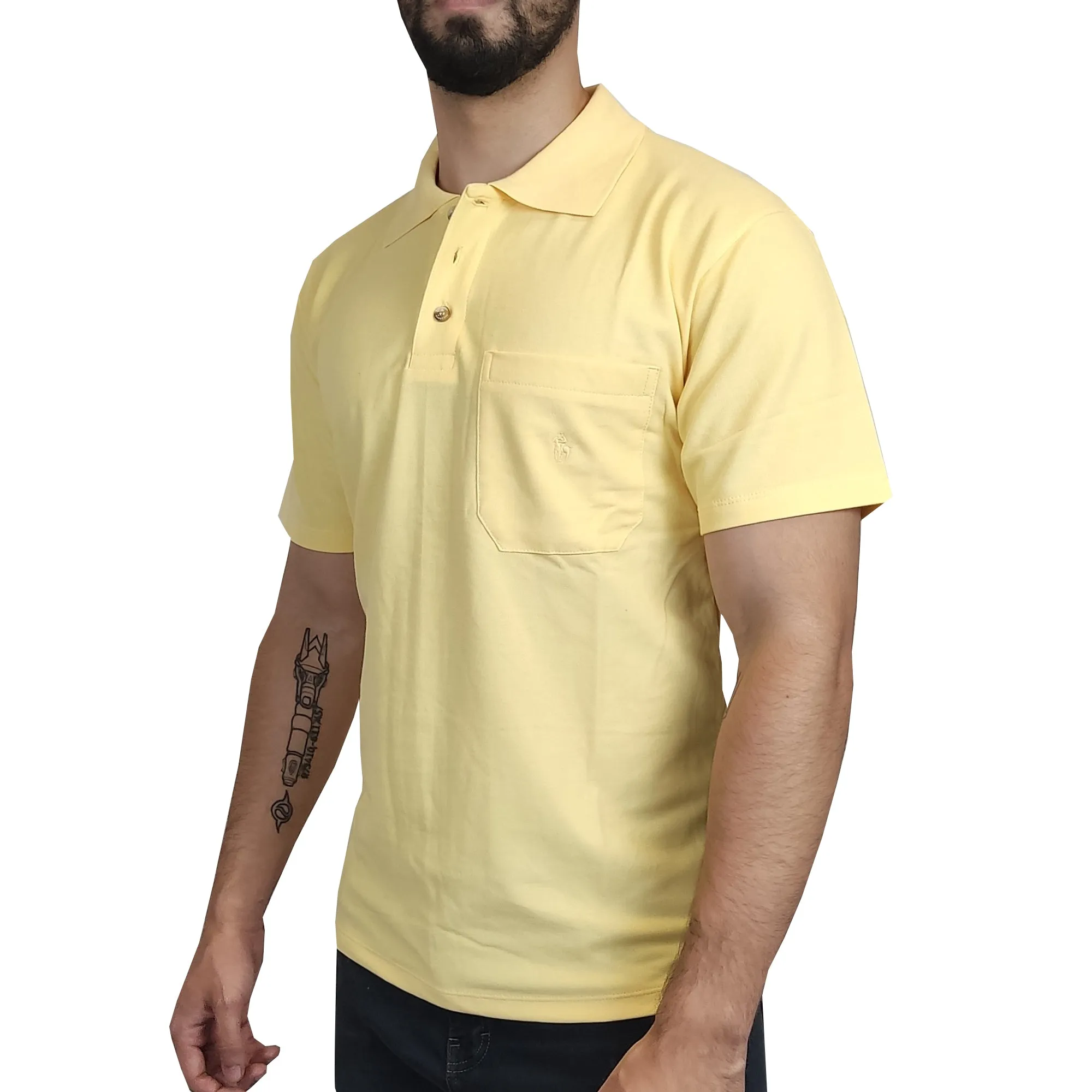 Polo Manga Corta Riff Urban Hombre Classic - Amarillo