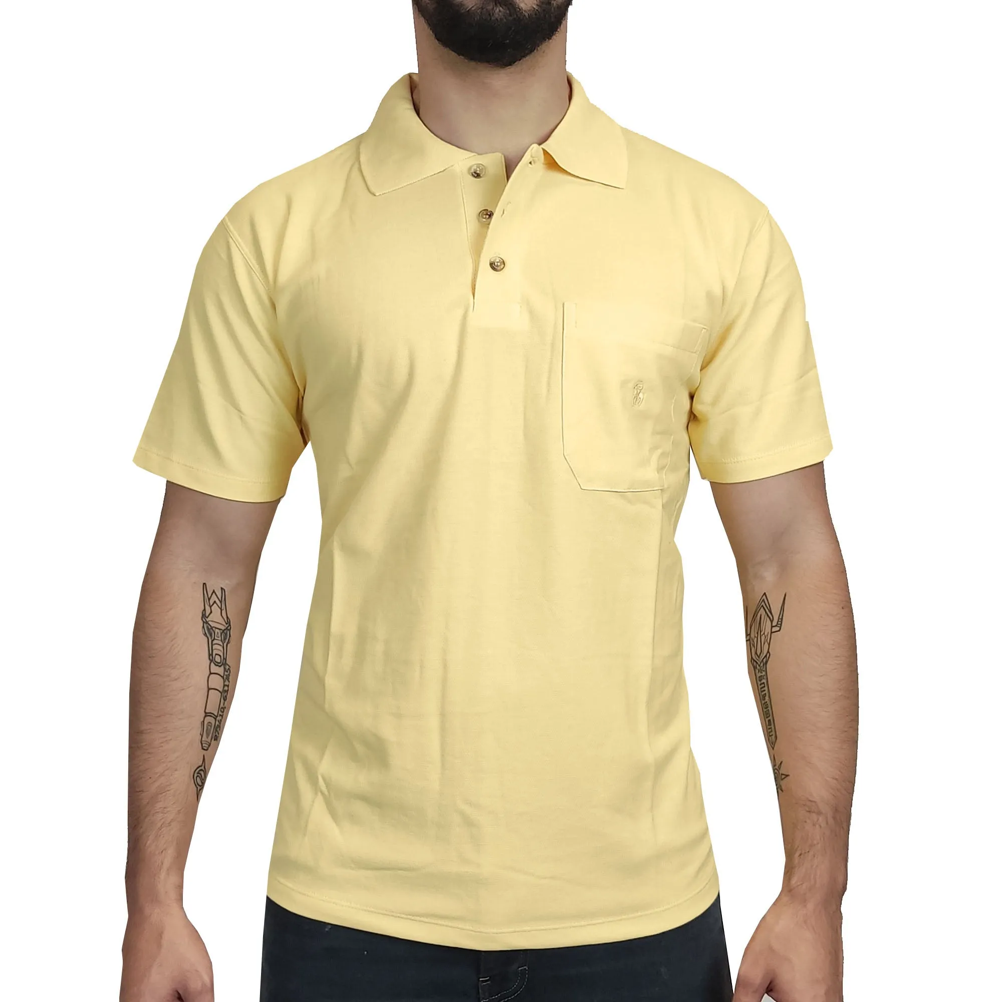Polo Manga Corta Riff Urban Hombre Classic - Amarillo
