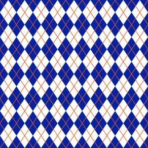 Preppy Royal Blue and Orange Heat Transfer Vinyl Sheet