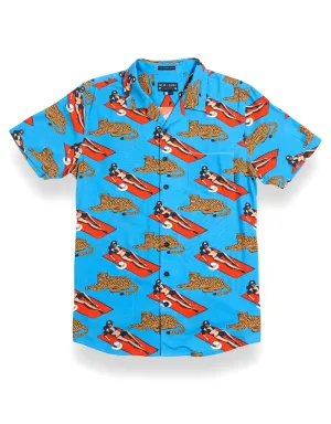 PURRFECT WOMAN - BLUE NIGHTHAWK™ BUTTON UP by Bajallama
