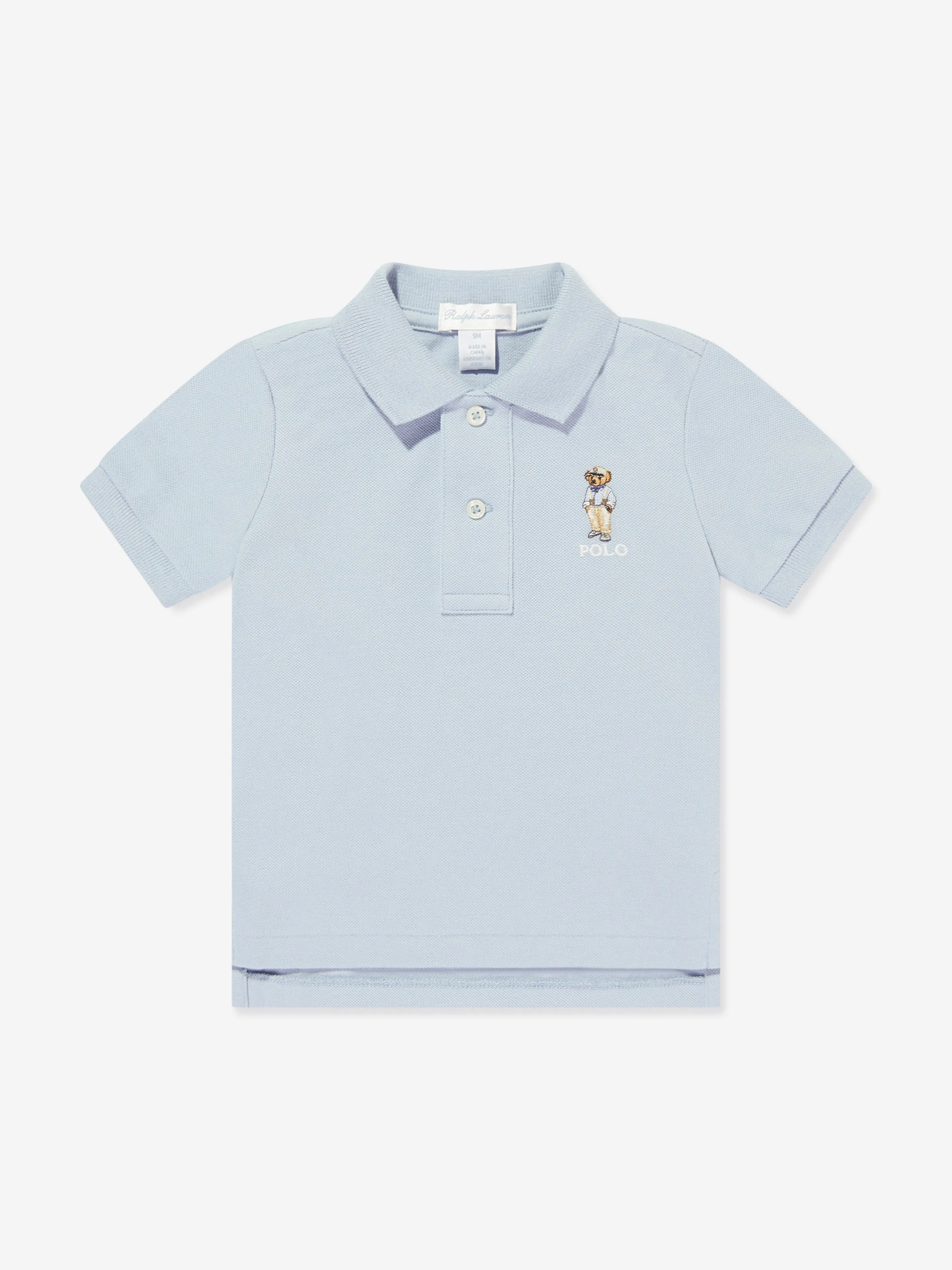 Ralph Lauren Baby Boys Bear Polo Shirt in Blue