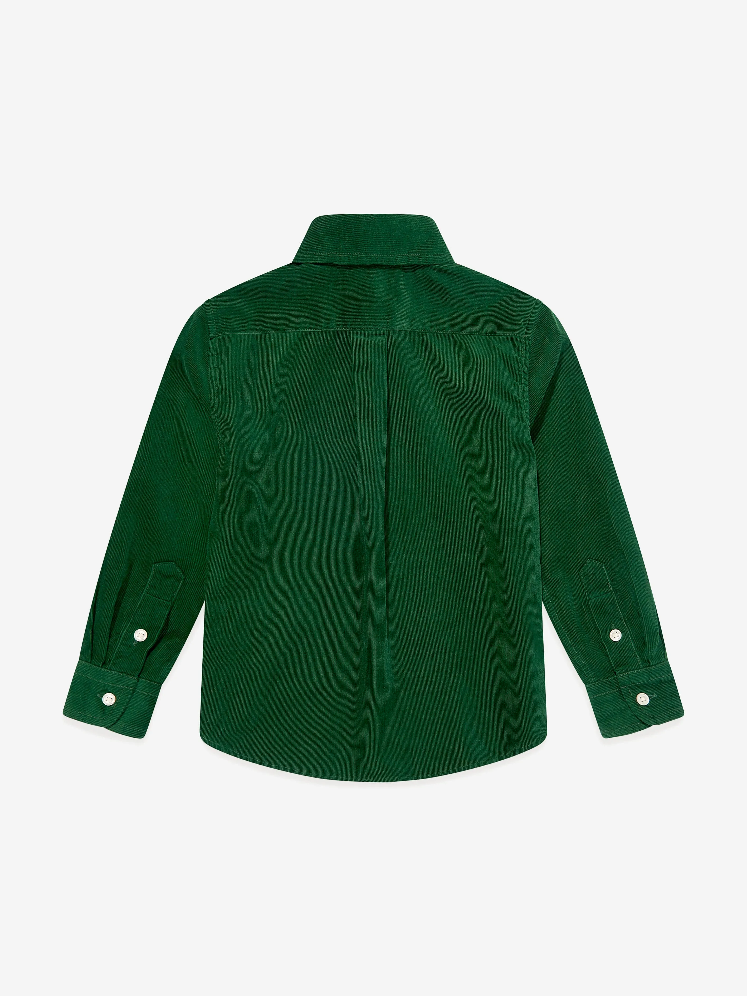 Ralph Lauren Boys Corduroy Logo Shirt in Green