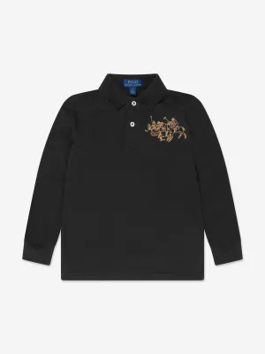 Ralph Lauren Boys Long Sleeve Polo Shirt in Black