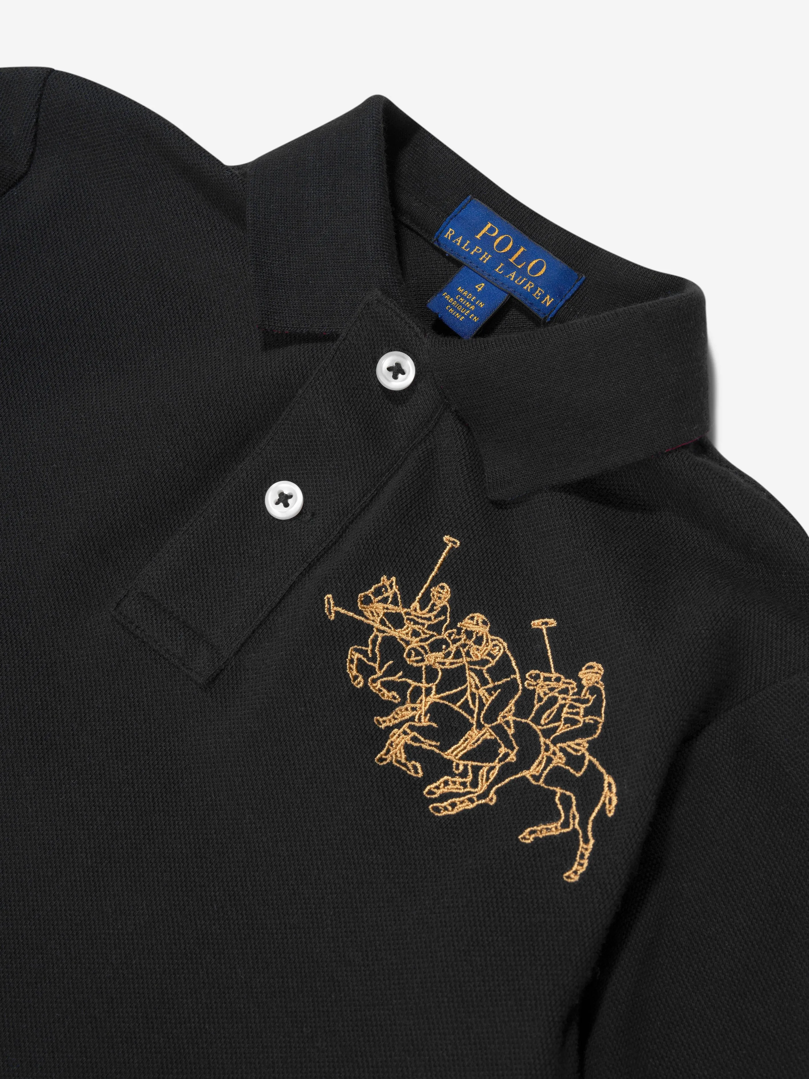 Ralph Lauren Boys Long Sleeve Polo Shirt in Black