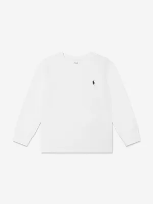 Ralph Lauren Boys Long Sleeve T-Shirt in White