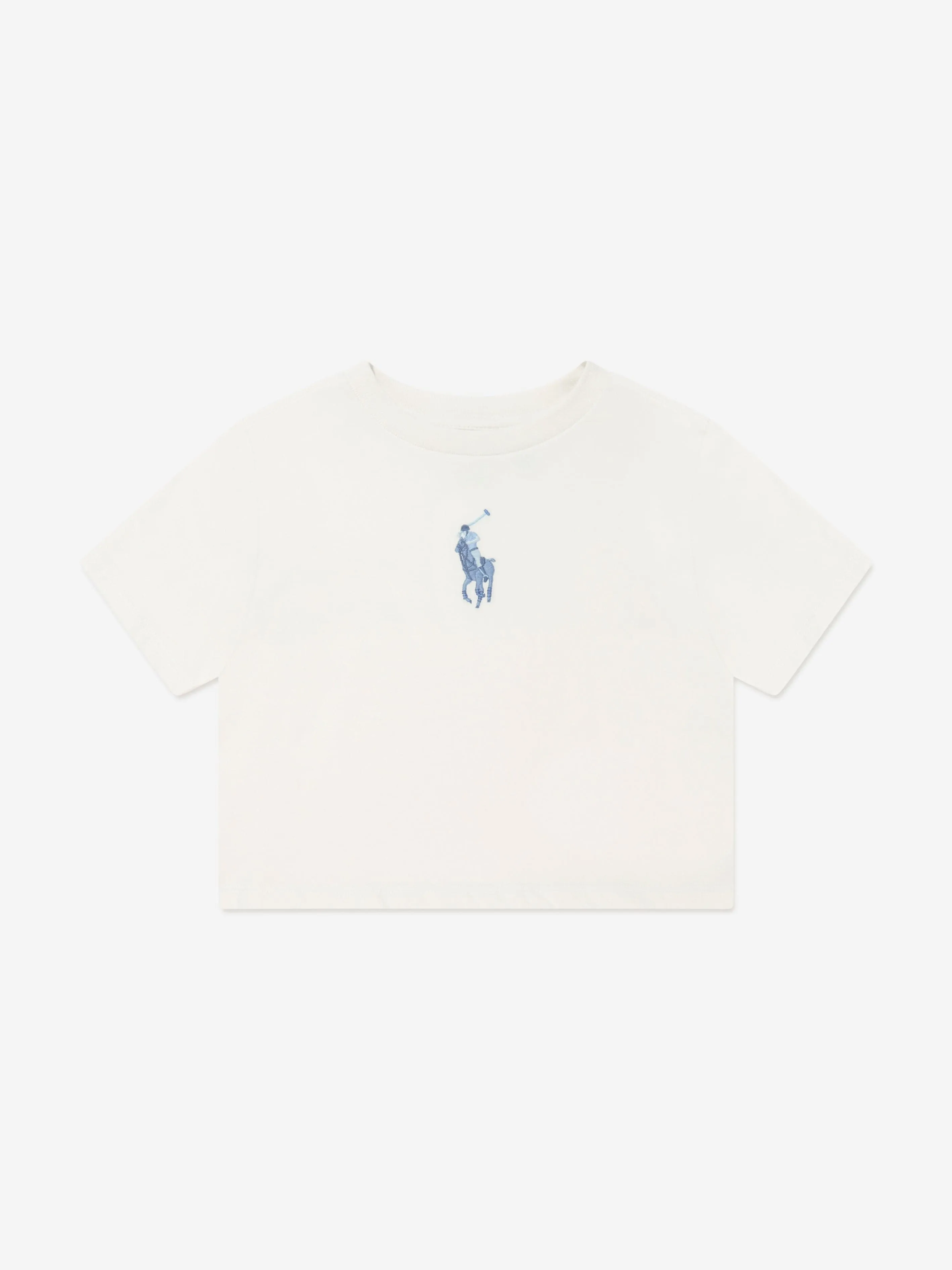 Ralph Lauren Girls Big Pony Logo T-Shirt in White