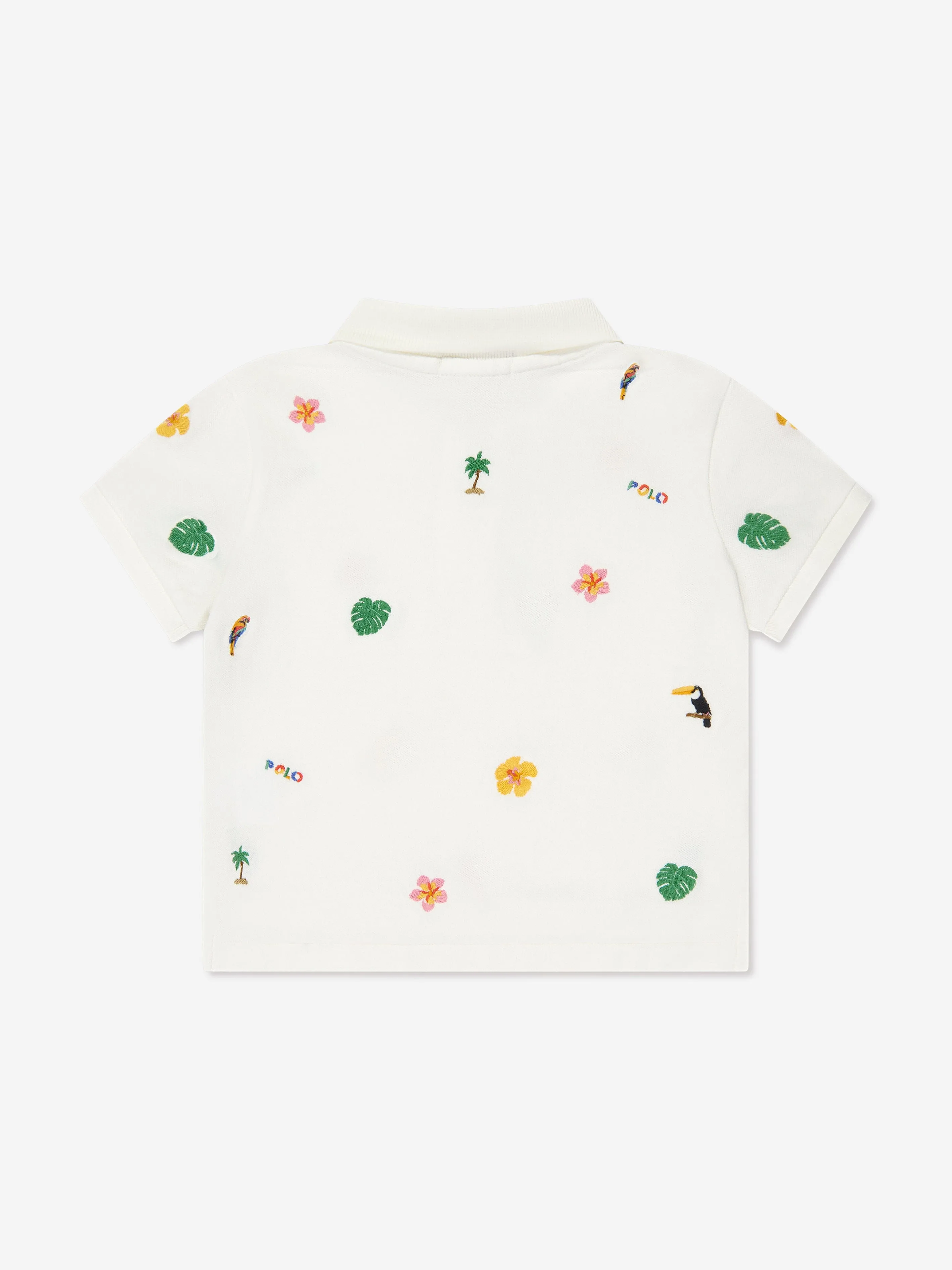 Ralph Lauren Girls Boxy Polo Shirt in Ivory