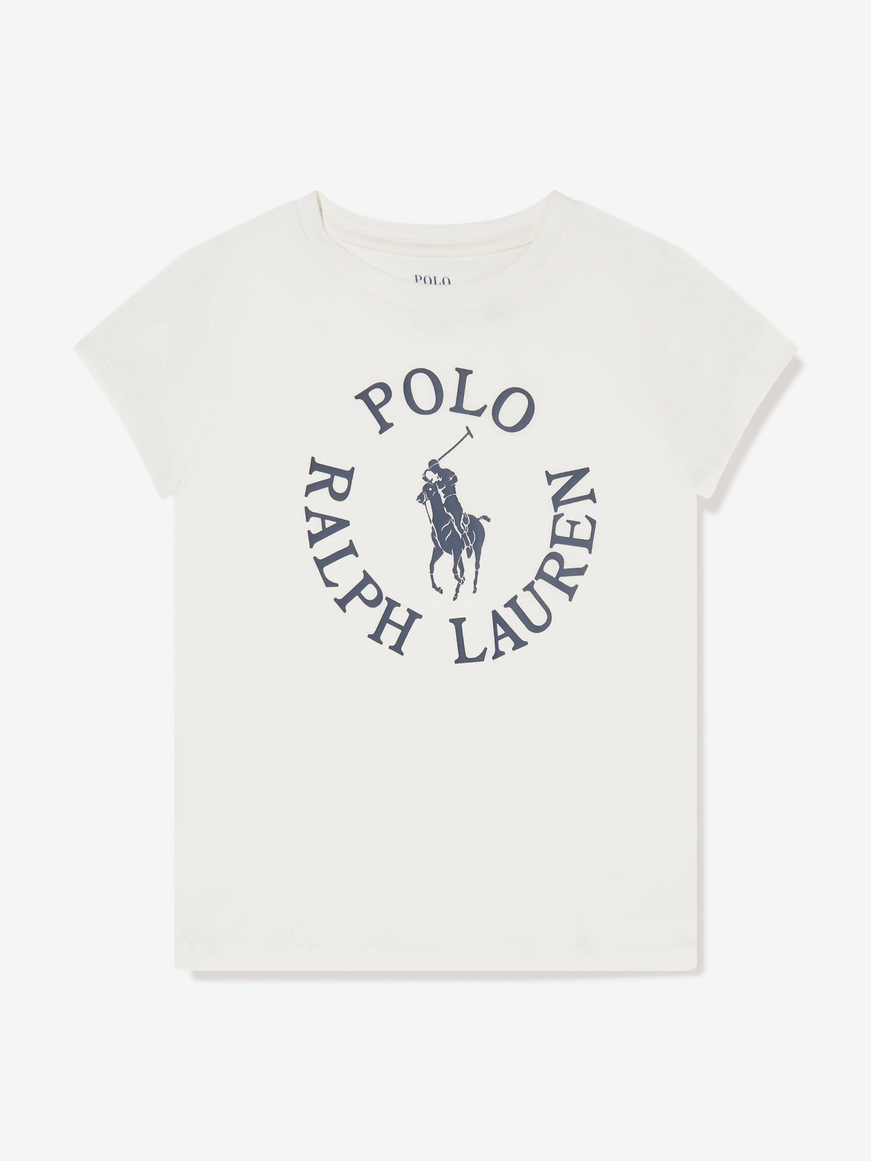 Ralph Lauren Girls Graphic Logo T-Shirt in White