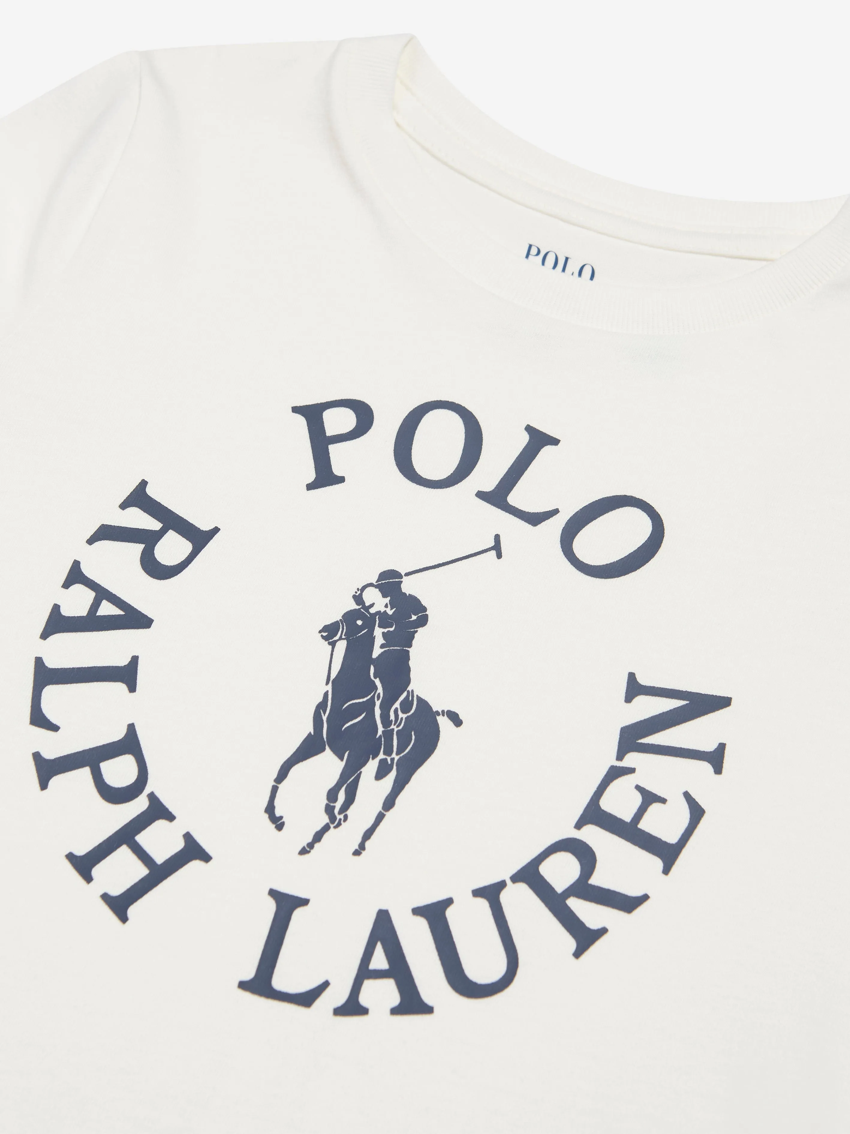 Ralph Lauren Girls Graphic Logo T-Shirt in White