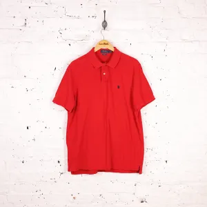 Ralph Lauren Polo Short Sleeve Polo Shirt - Red - L