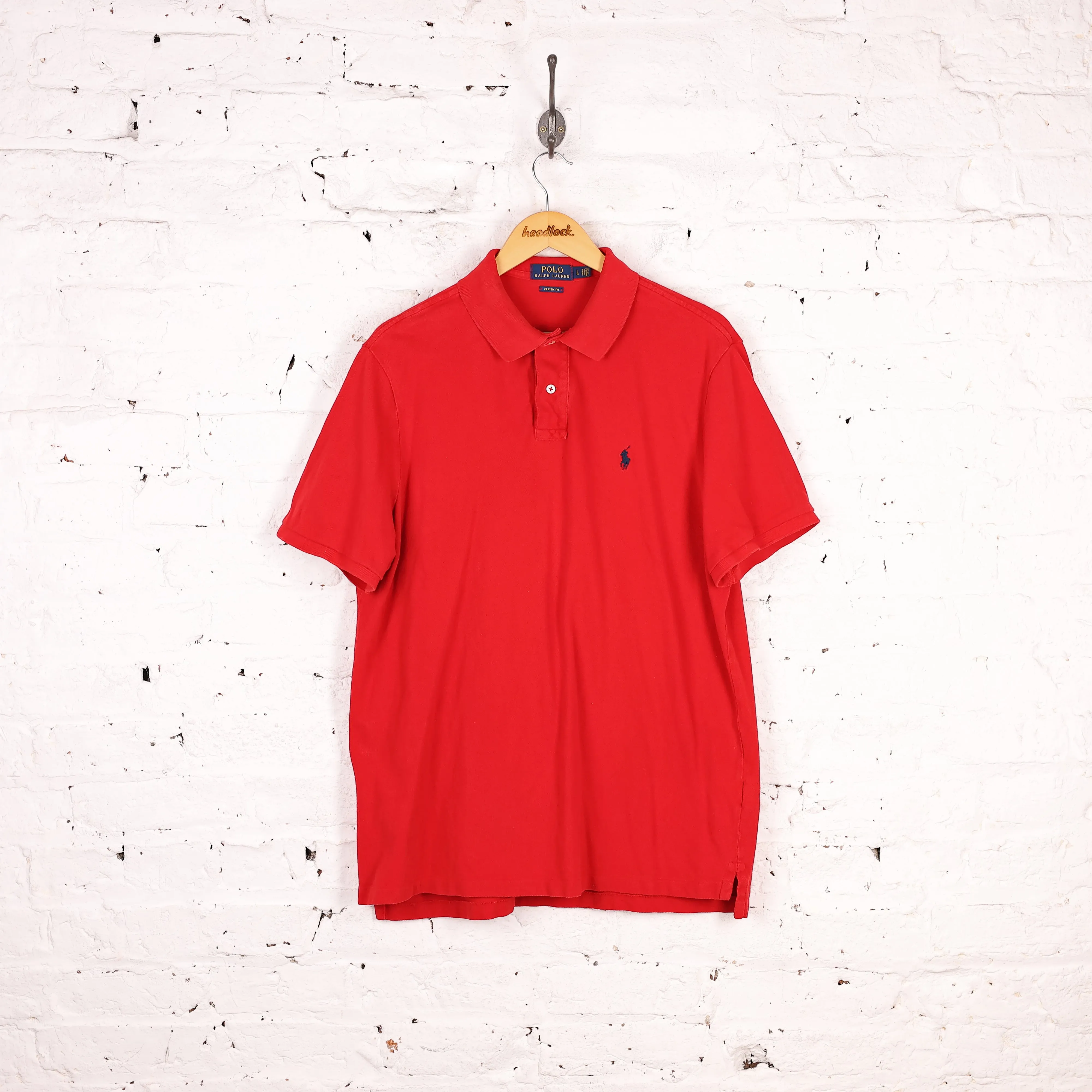 Ralph Lauren Polo Short Sleeve Polo Shirt - Red - L