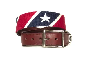 RED,WHITE, AND BLUE NEEDLEPOINT DOG COLLAR™