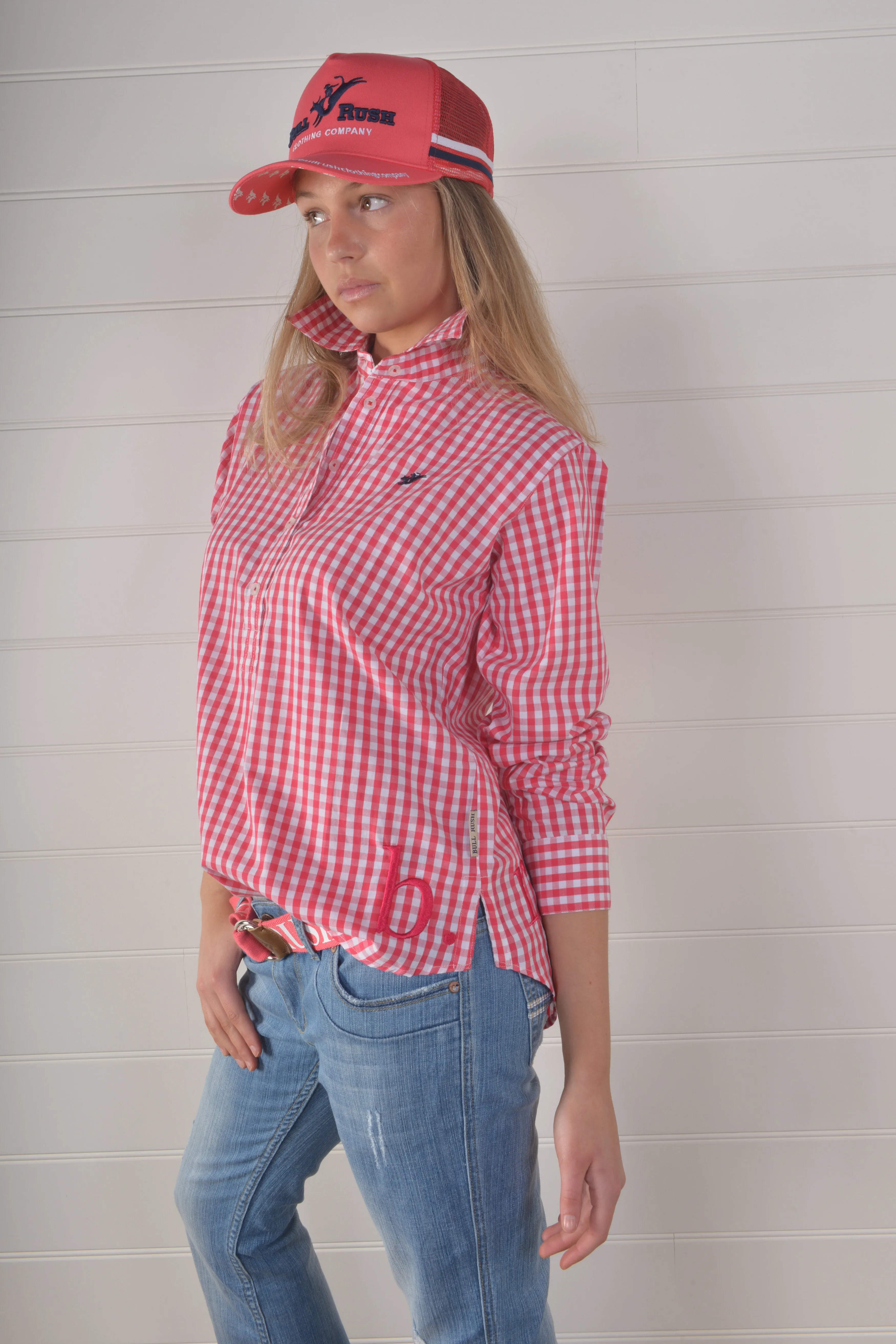 SEASCAPE BLAIR GINGHAM SHIRT- Pink