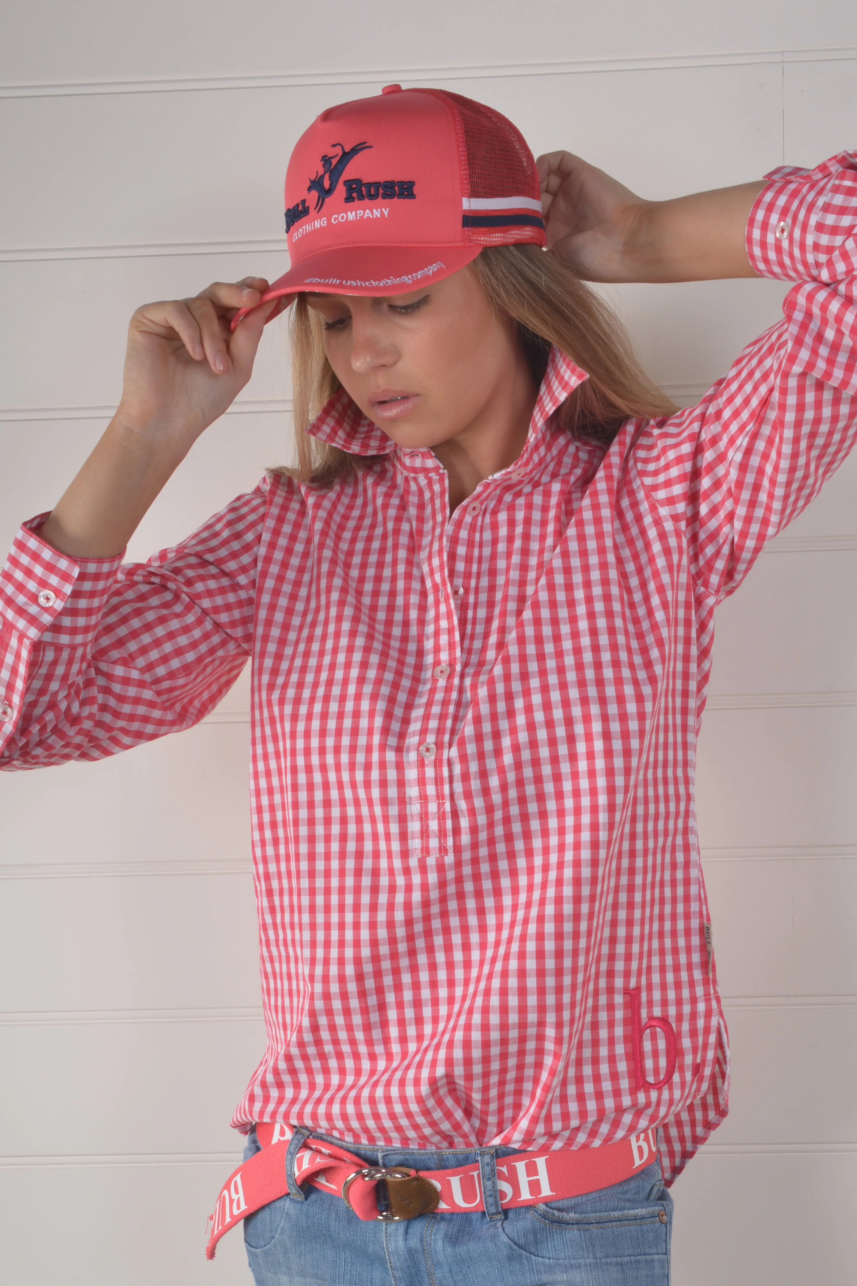 SEASCAPE BLAIR GINGHAM SHIRT- Pink
