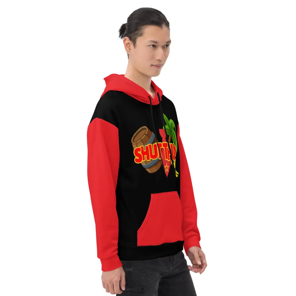 Shut TF Up Unisex Hoodie - Black/Red