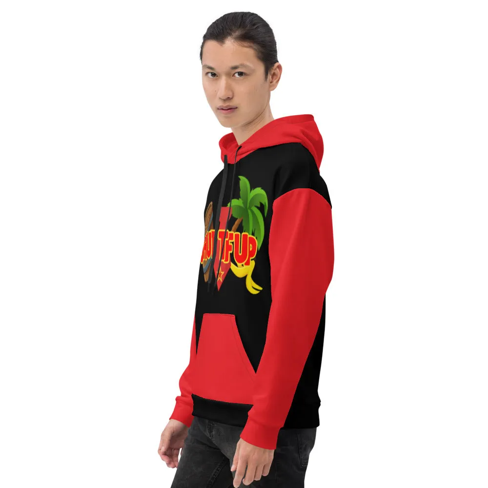 Shut TF Up Unisex Hoodie - Black/Red