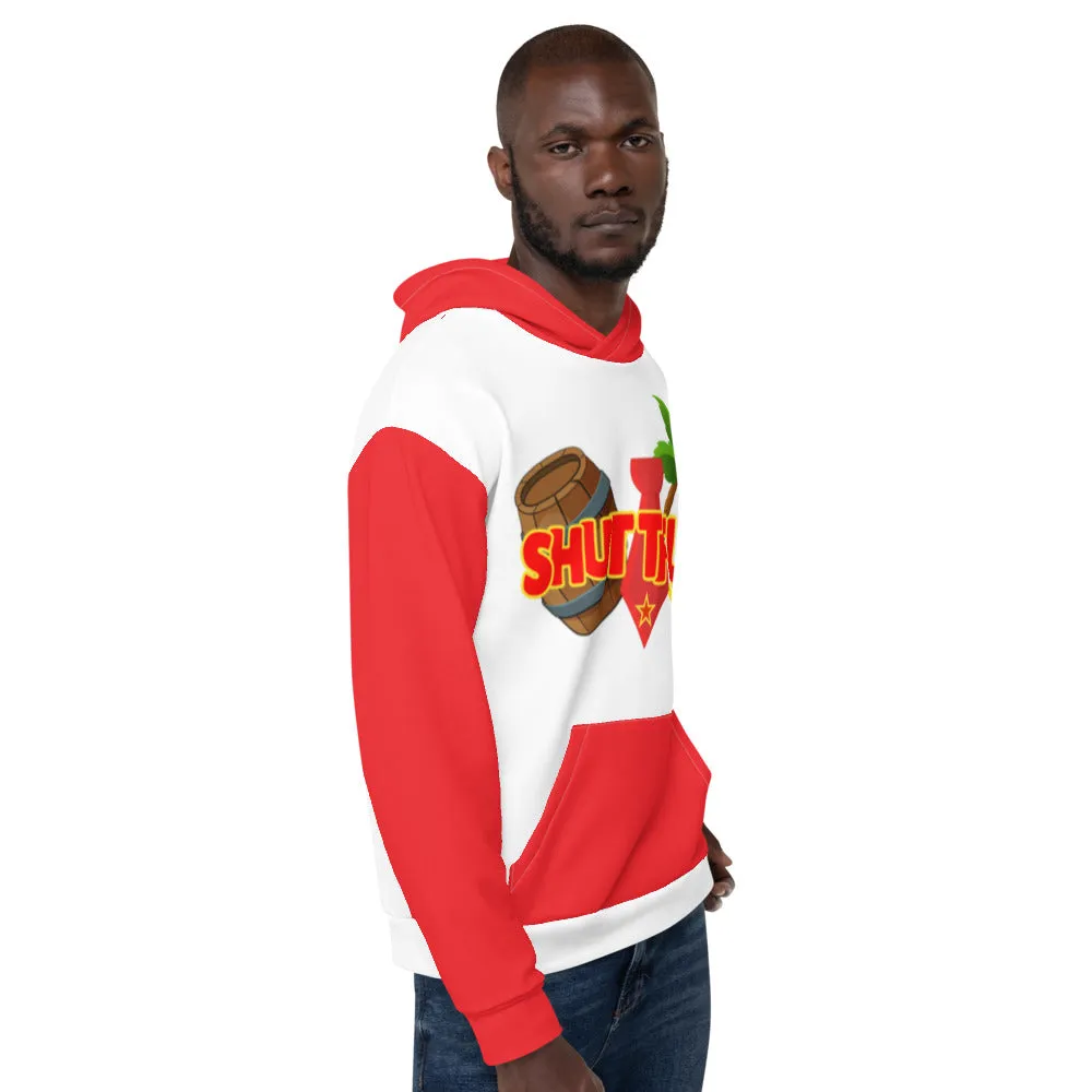 Shut TF Up Unisex Hoodie - White/Red