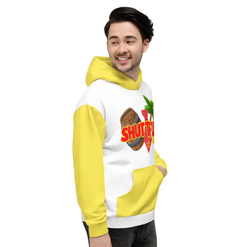Shut TF Up Unisex Hoodie - White/Yellow