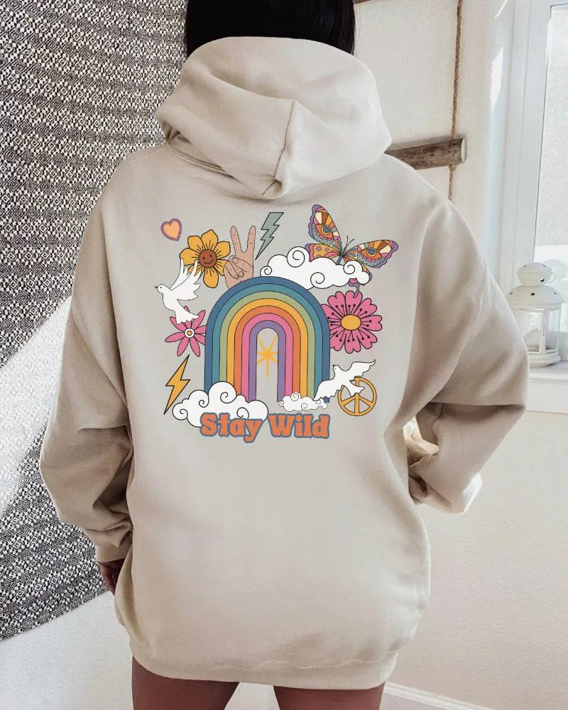 Stay Wild Preppy Hoodie