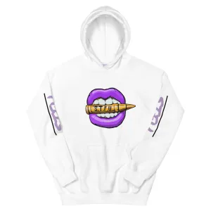 STFU Electric Purple Logo Unisex Hoodie - White