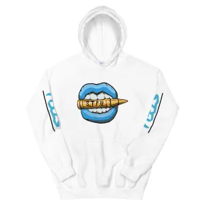 STFU Ice Blue Logo Unisex Hoodie - White