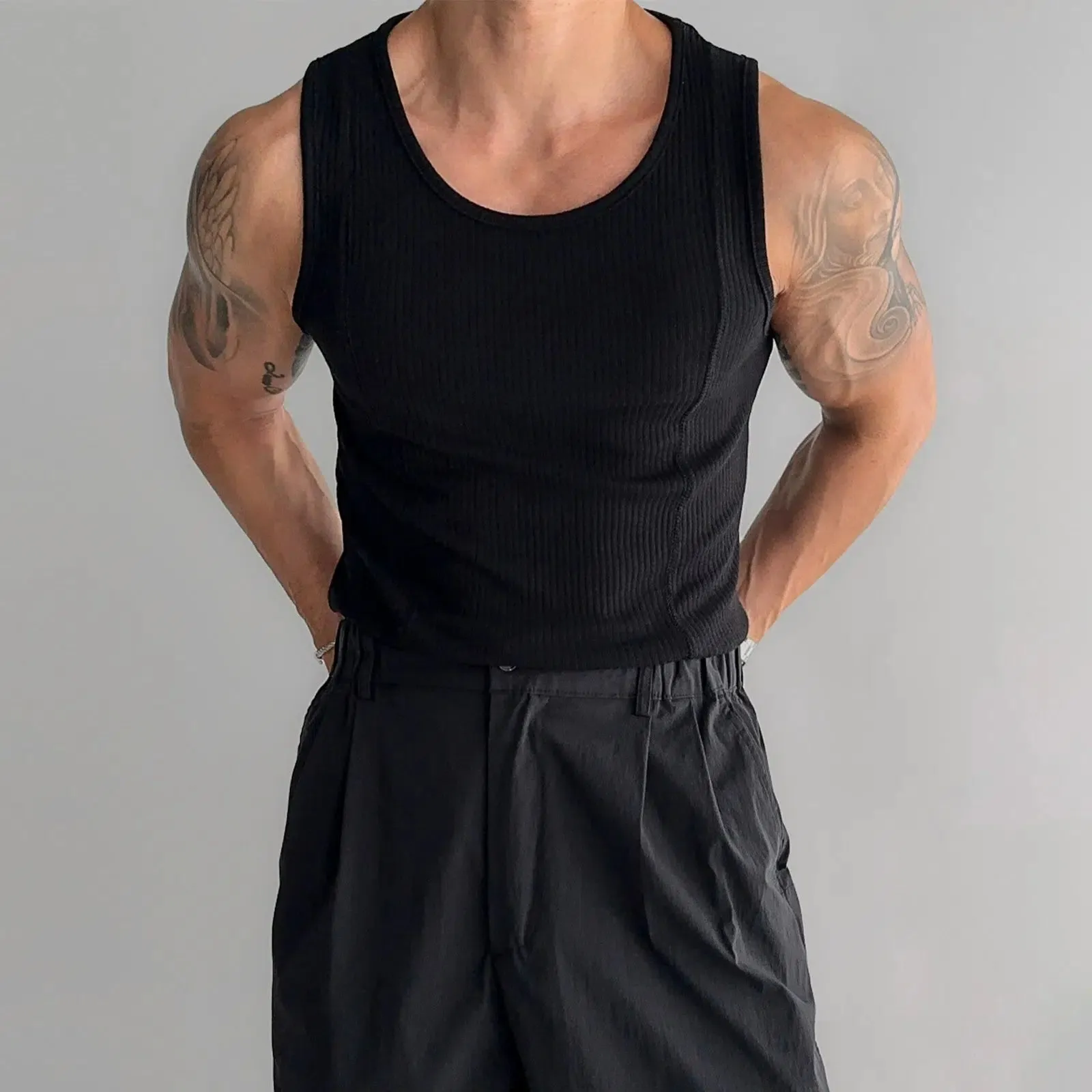 Stretch Tight Knitted Tank Top