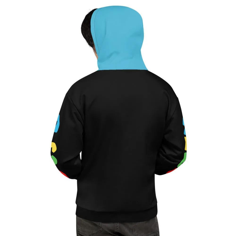 Super STFU Unisex Hoodie - Black/Blue
