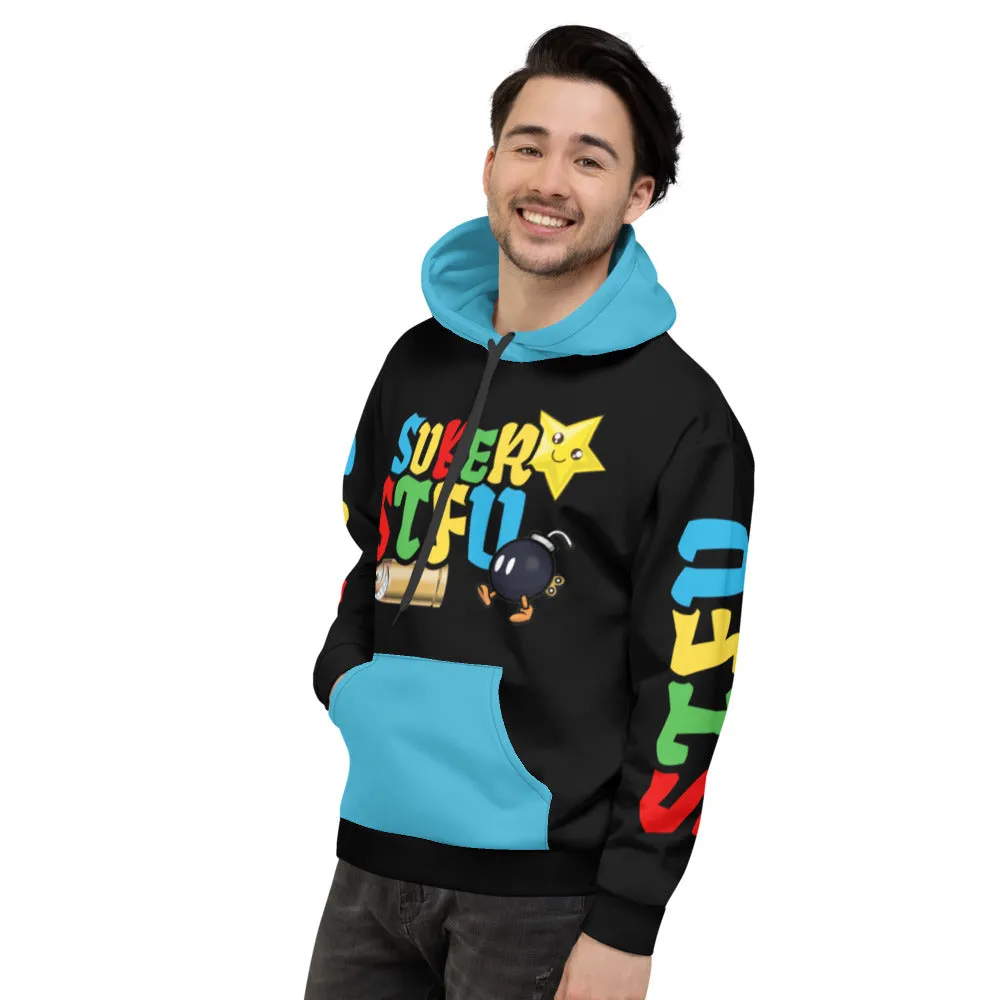 Super STFU Unisex Hoodie - Black/Blue