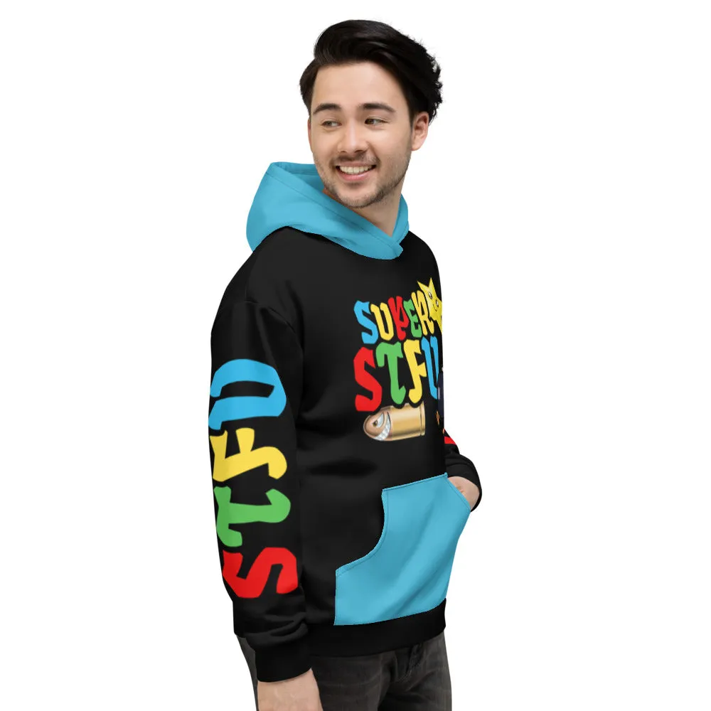 Super STFU Unisex Hoodie - Black/Blue