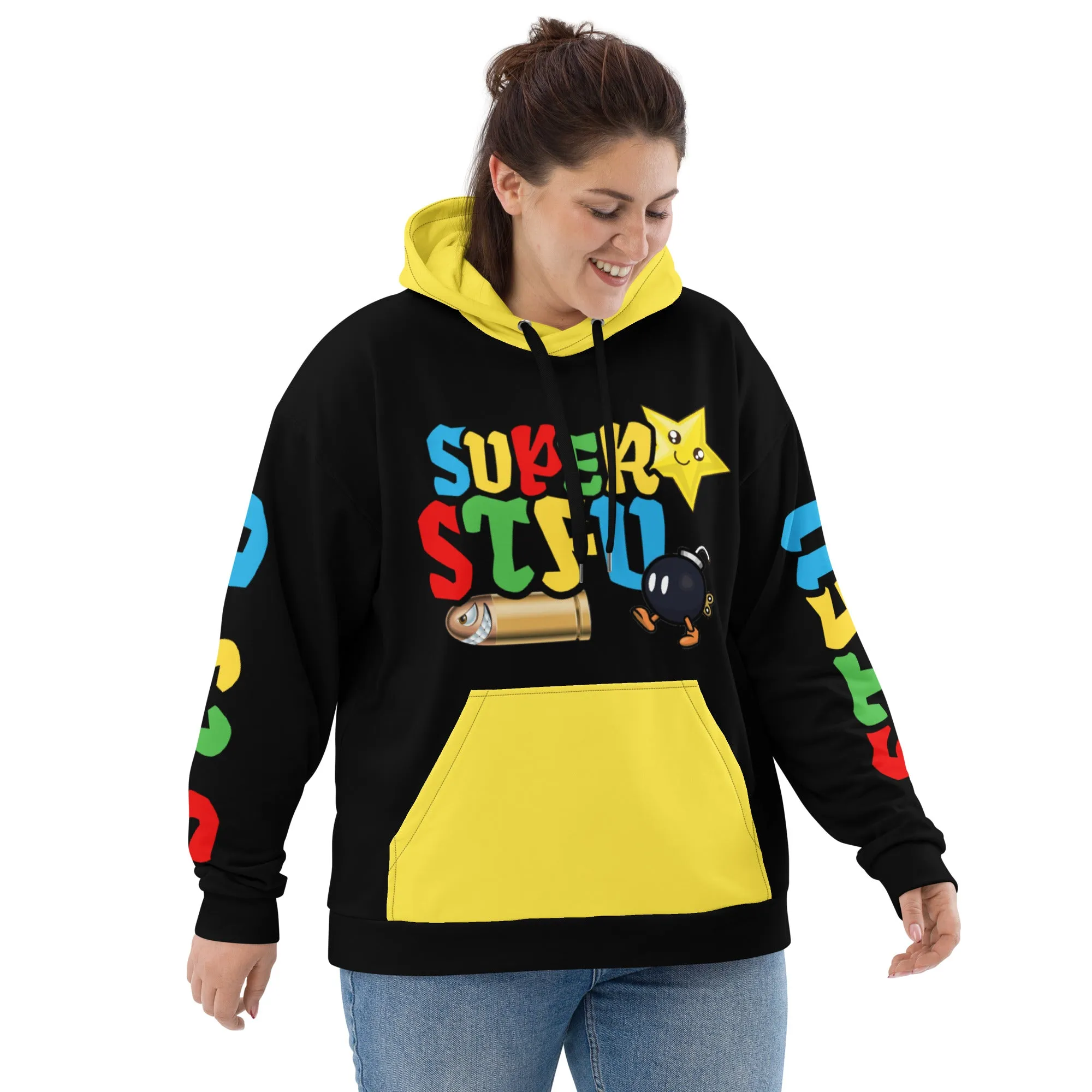 Super STFU Unisex Hoodie - Black/Yellow