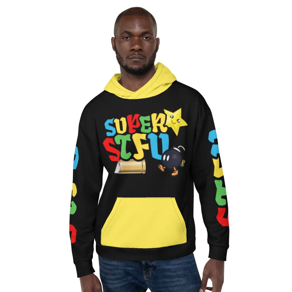 Super STFU Unisex Hoodie - Black/Yellow