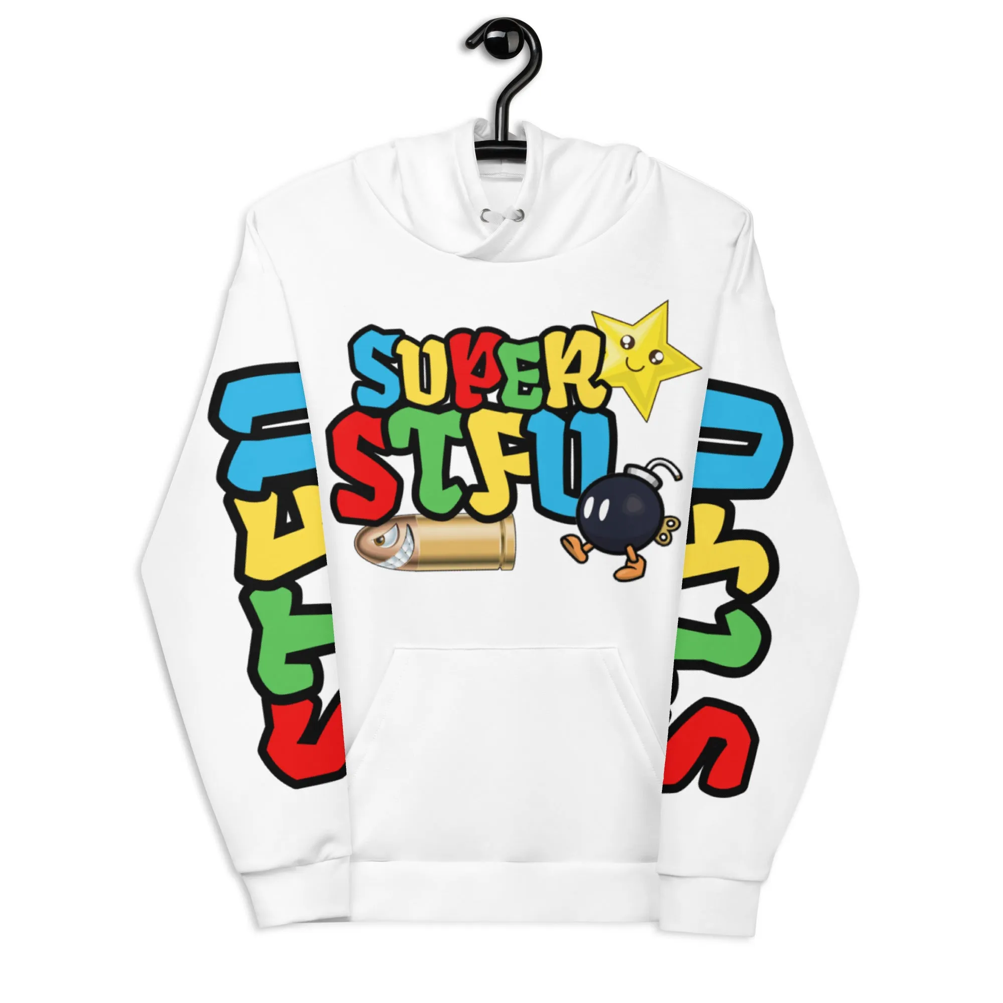 Super STFU Unisex Hoodie - White