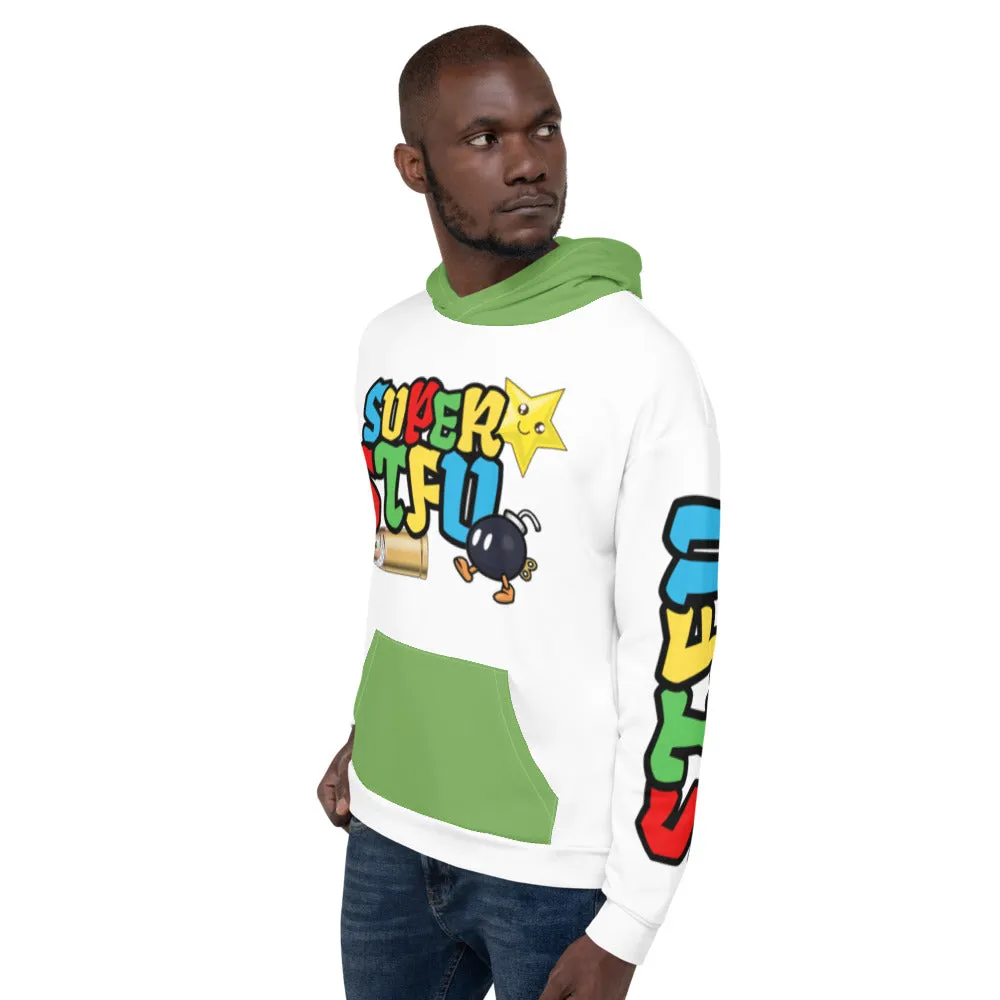Super STFU Unisex Hoodie - White/Green